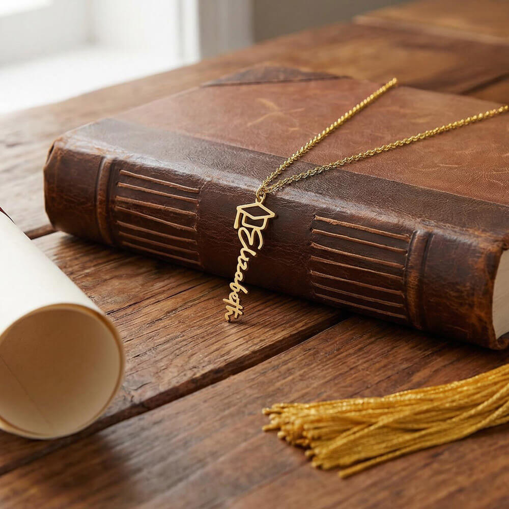 Personalized Graduation Cap Necklace