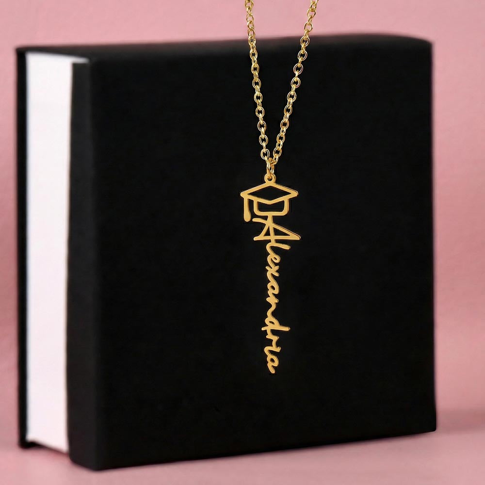 Personalized Graduation Cap Necklace