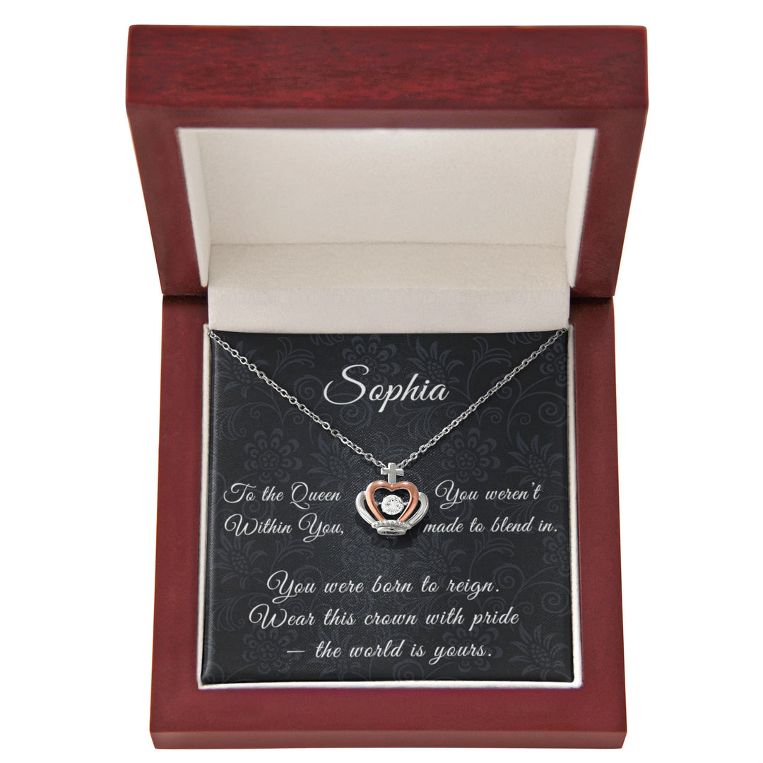 Gift for women, empowerment necklace gift with message card