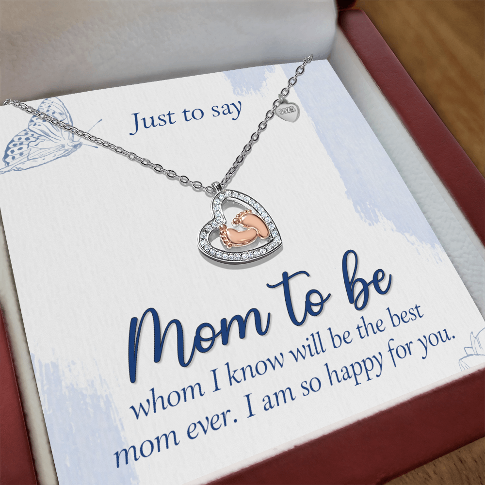 Heart-Shaped Baby Footprint Pendant – New Mom Gift, Pregnancy Keepsake, First Mother's Day Jewelry