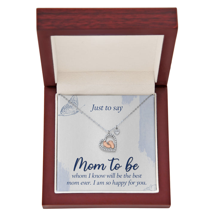 Heart-Shaped Baby Footprint Pendant – New Mom Gift, Pregnancy Keepsake, First Mother's Day Jewelry
