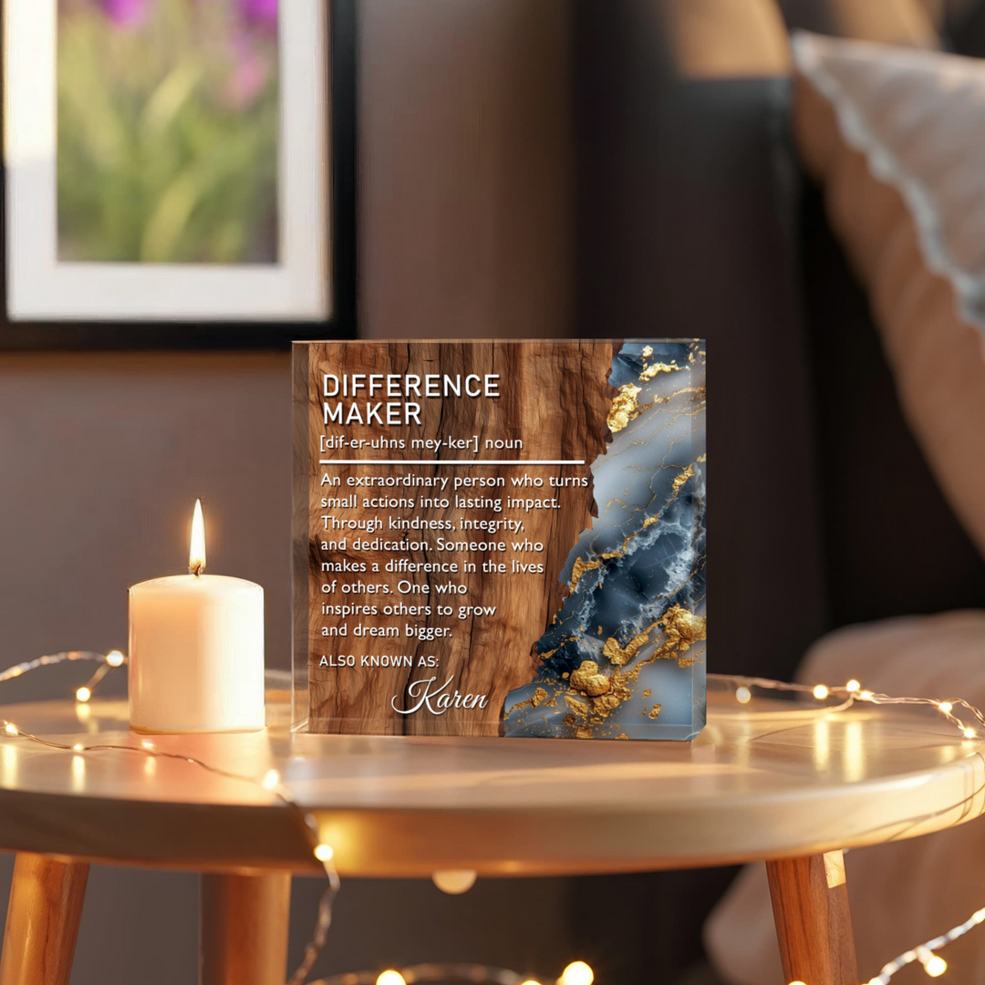 Personalized Difference Maker Plaque
