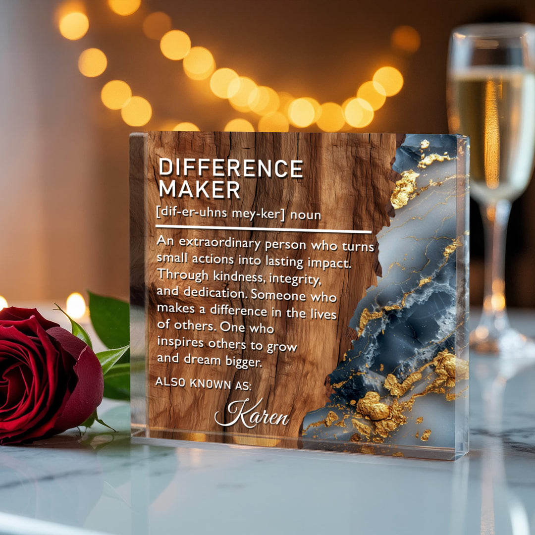 Personalized Difference Maker Plaque