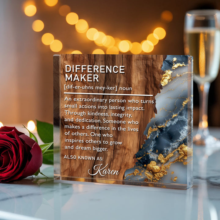 Personalized Difference Maker Plaque