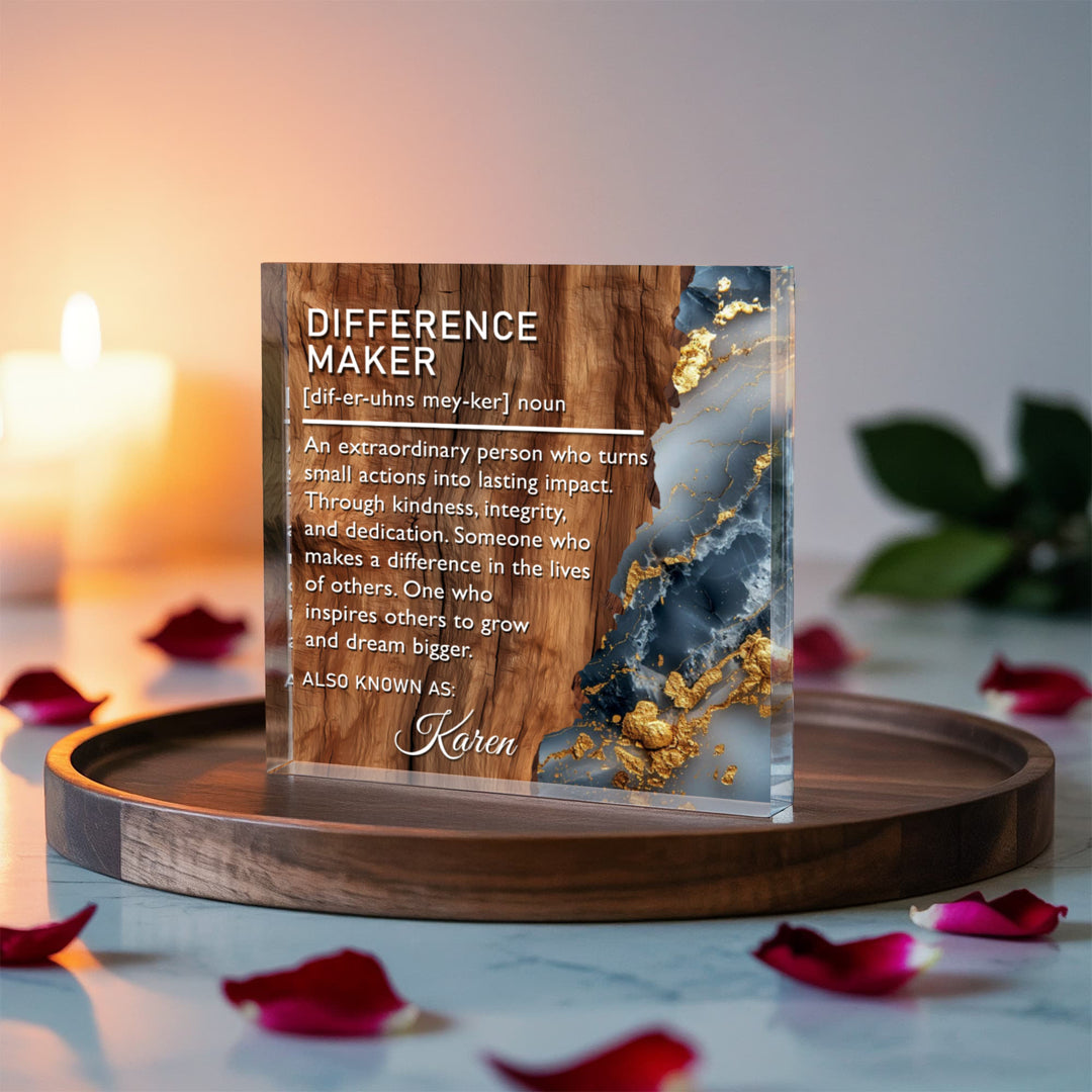 Personalized Difference Maker Plaque