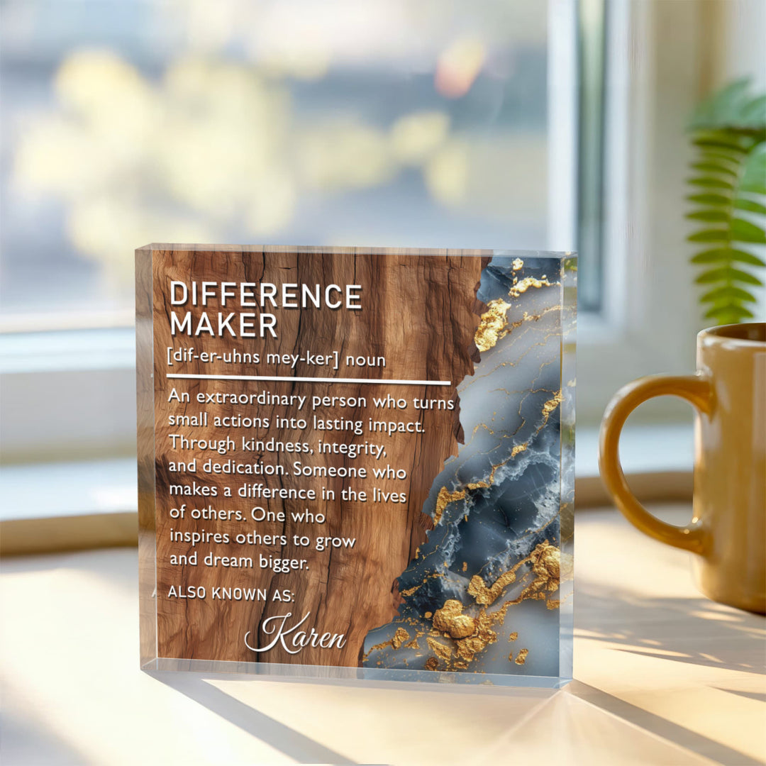 Personalized Difference Maker Plaque