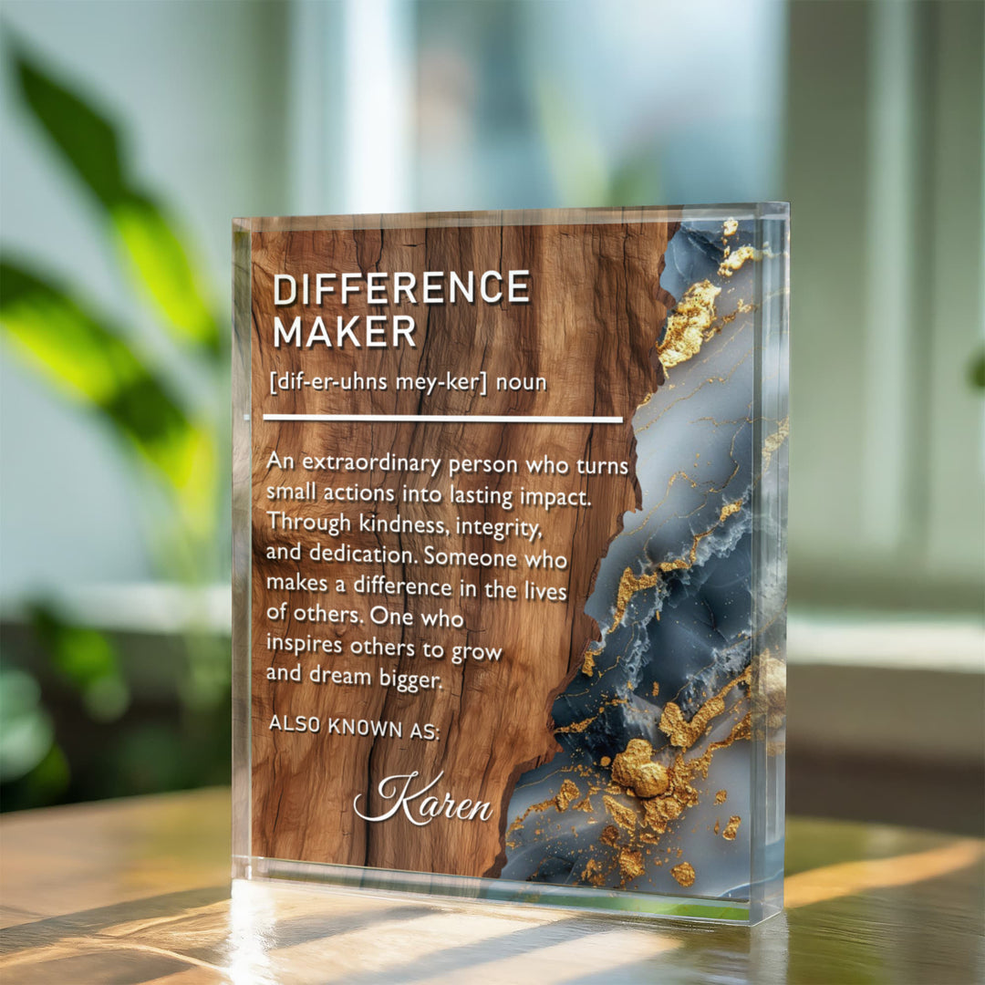 Personalized Difference Maker Plaque