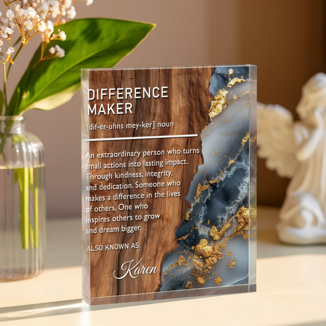 Personalized Difference Maker Plaque