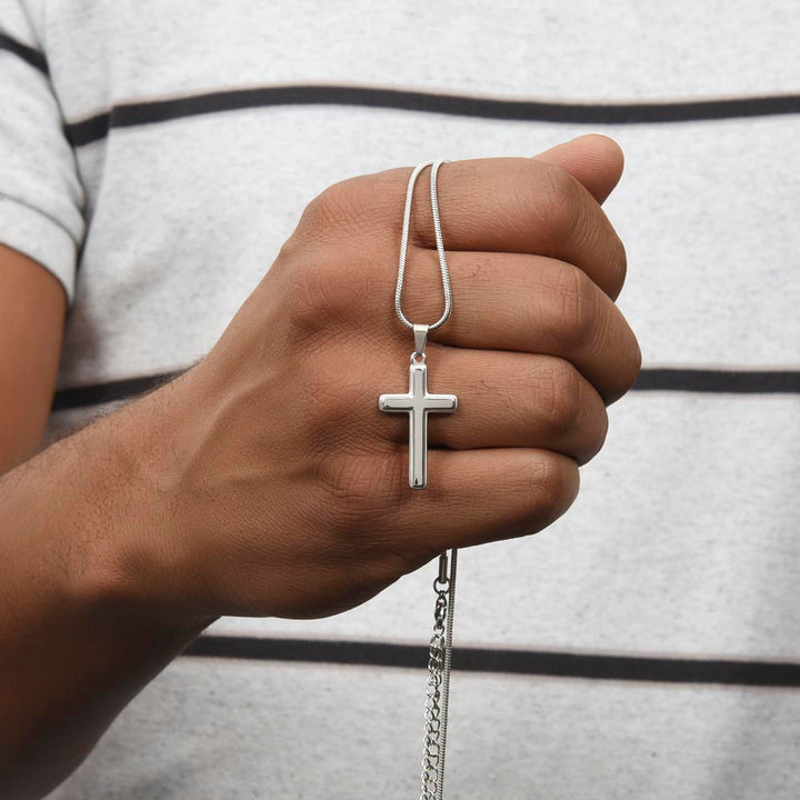 Personalized Crosss Necklace for Son