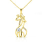 Golden Bond:  Giraffe Necklace Gift for Daughter