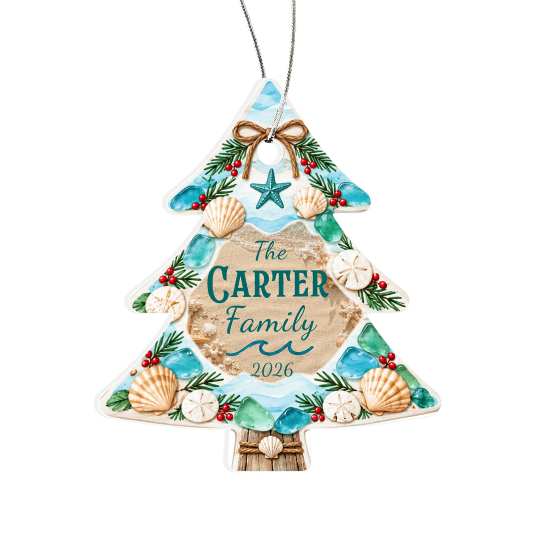 Beach Christmas ornament