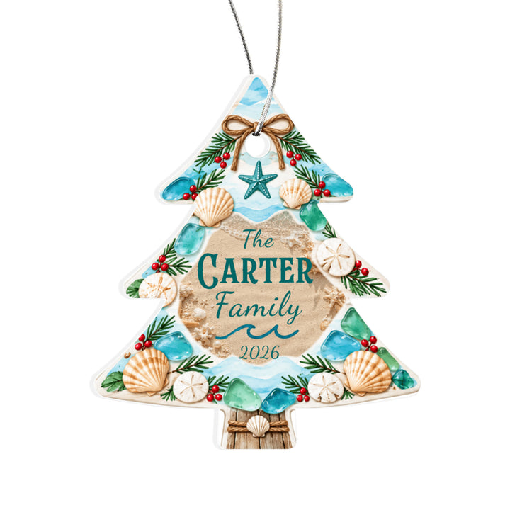 Beach Christmas ornament