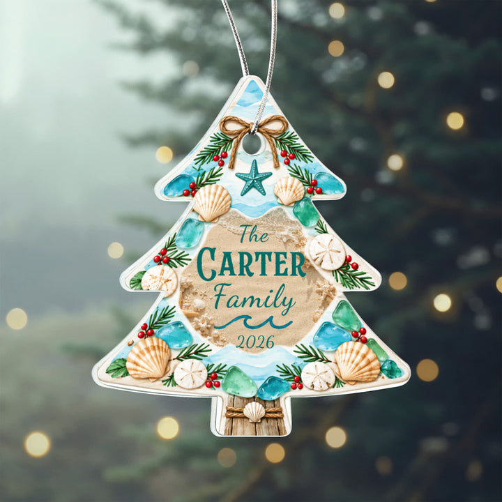 Beach Christmas ornament