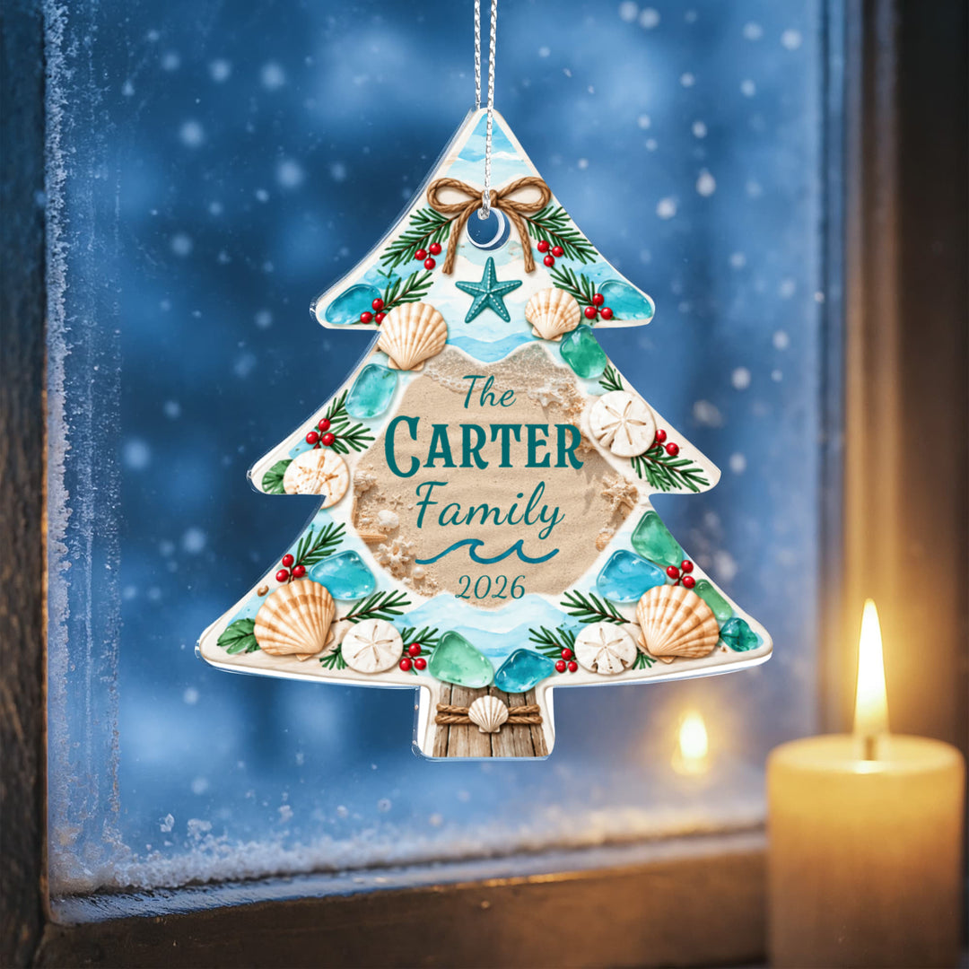 Beach Christmas ornament