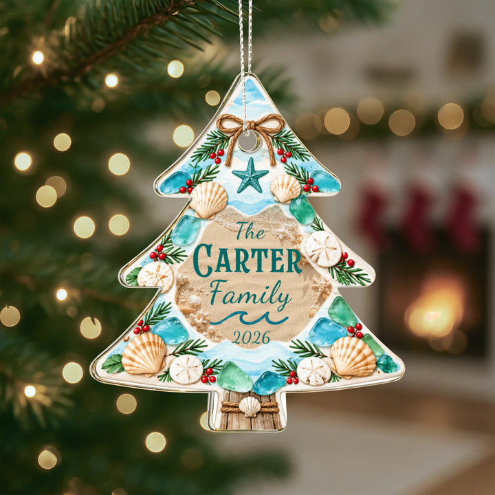 Beach Christmas ornament