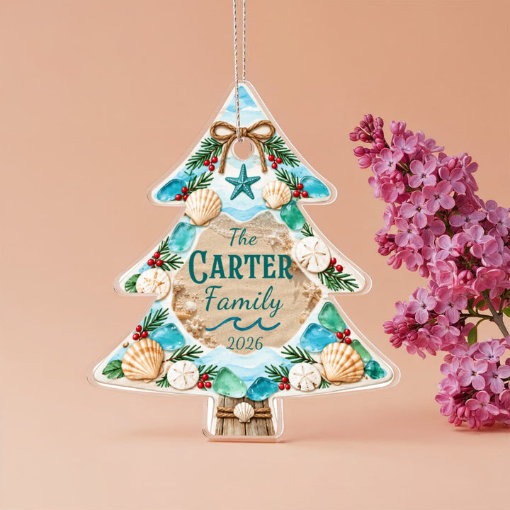 Beach Christmas ornament