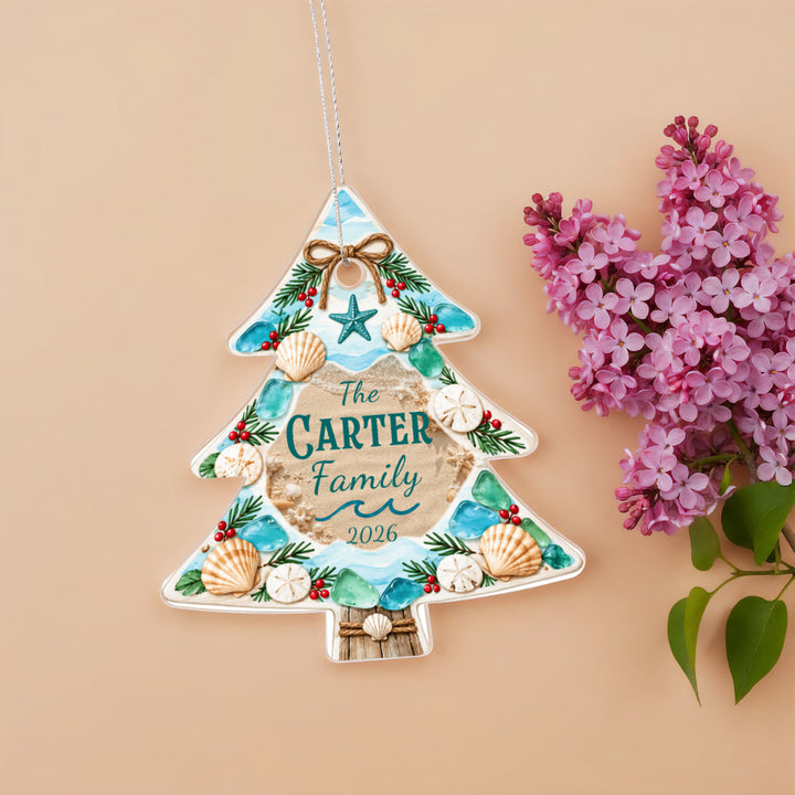 Beach Christmas ornament