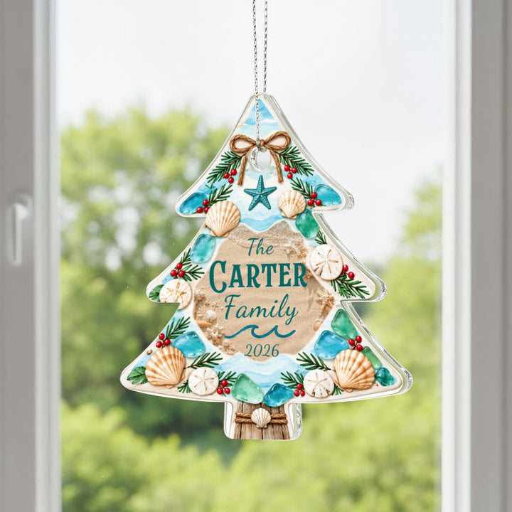 Beach Christmas ornament
