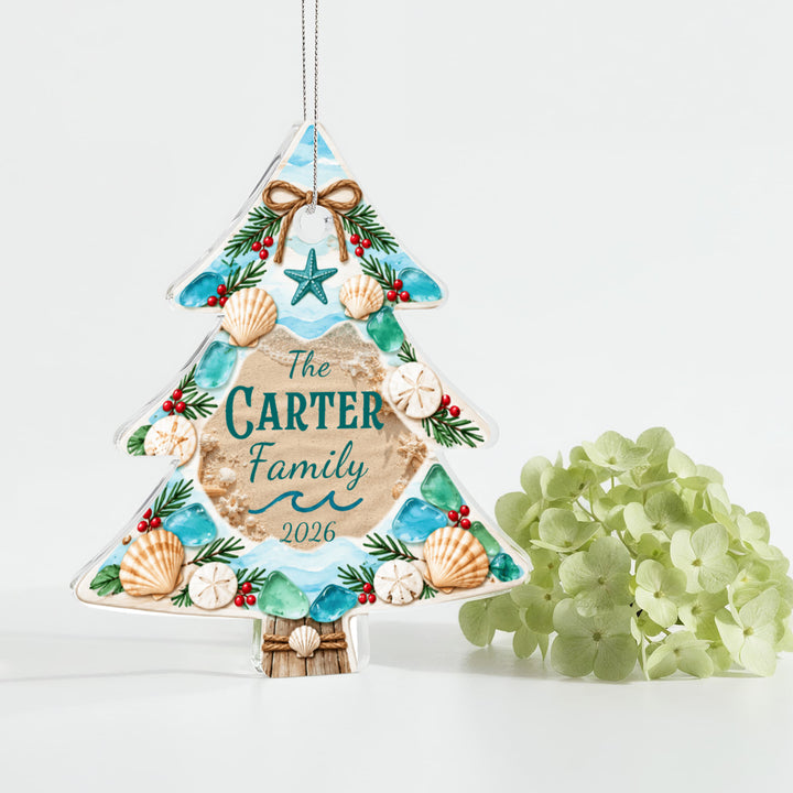 Beach Christmas ornament