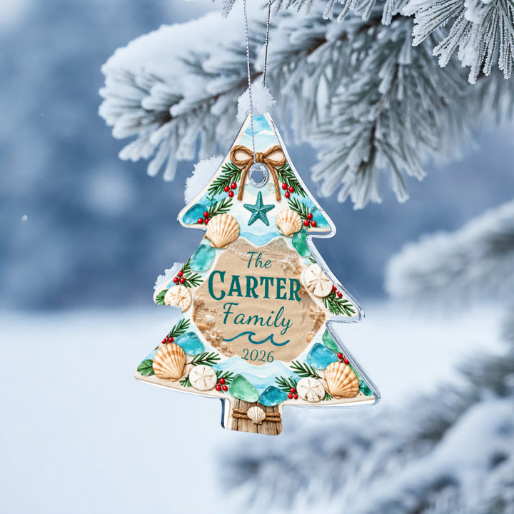 Beach Christmas ornament
