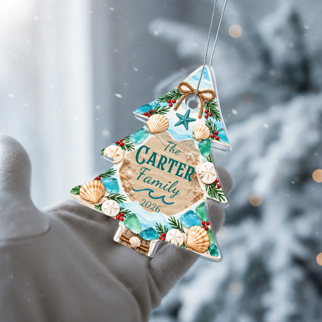 Beach Christmas ornament