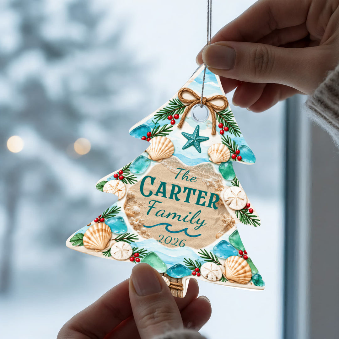 Beach Christmas ornament