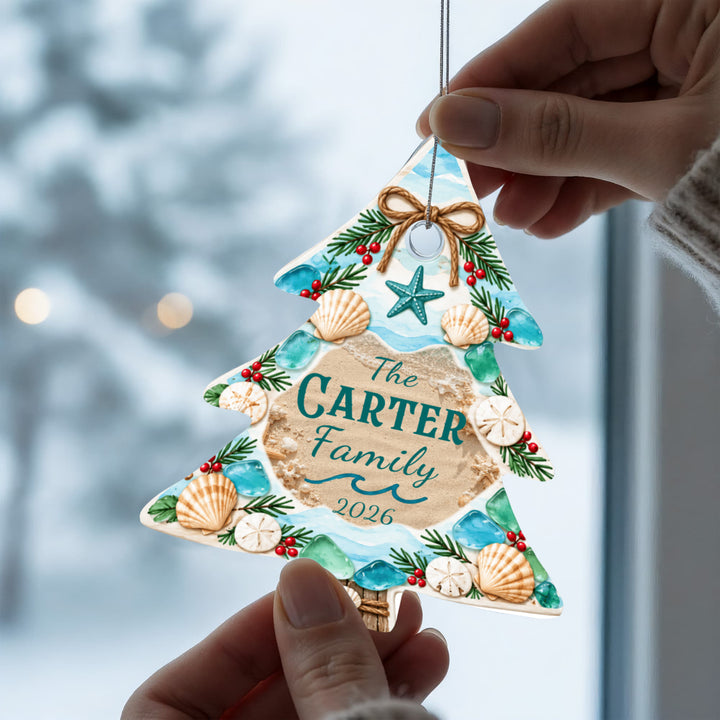 Beach Christmas ornament