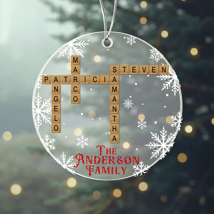 Personalized Scrabble Family Name Ornament