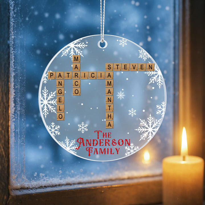 Personalized Scrabble Family Name Ornament