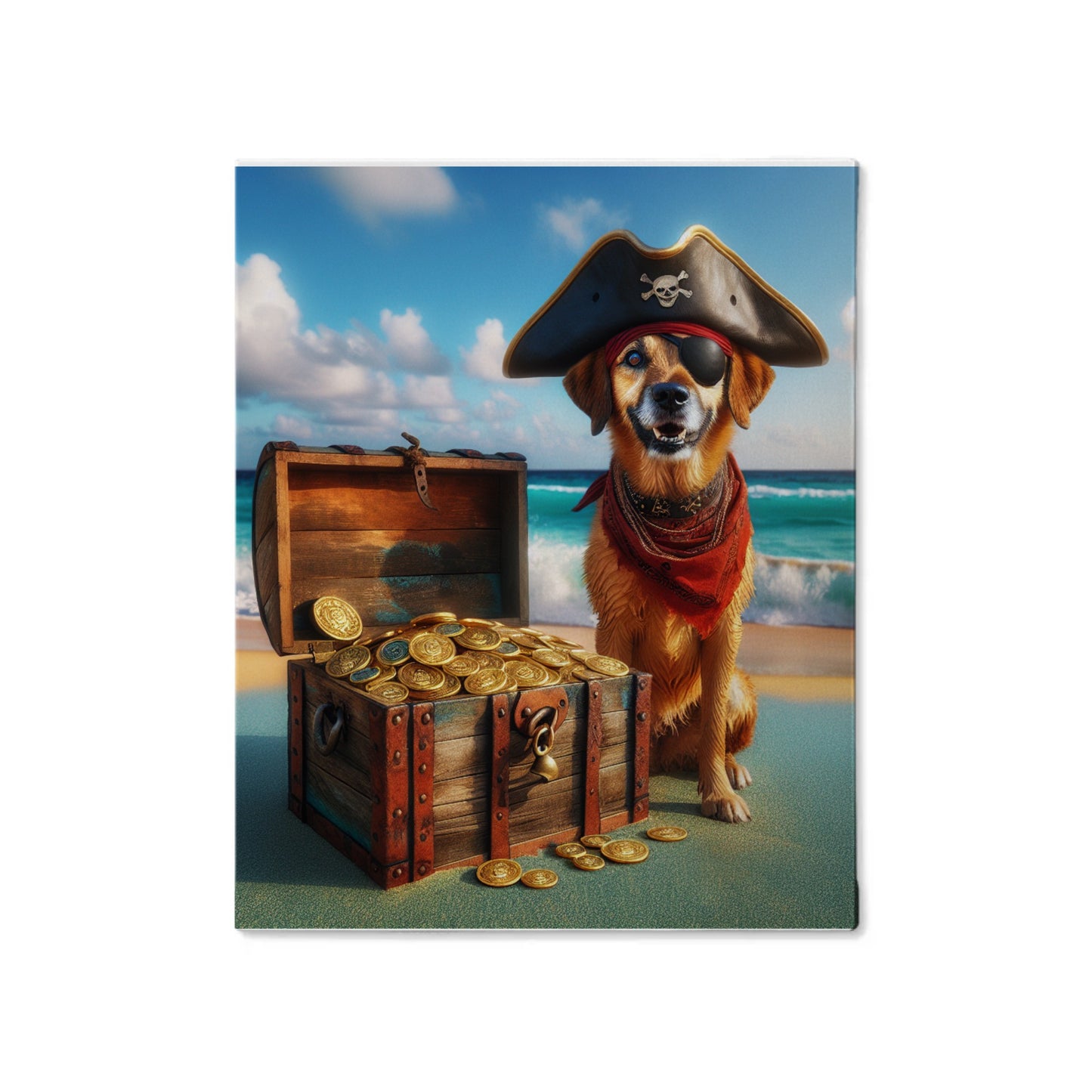 AI Generated Dog Pirate Canvas