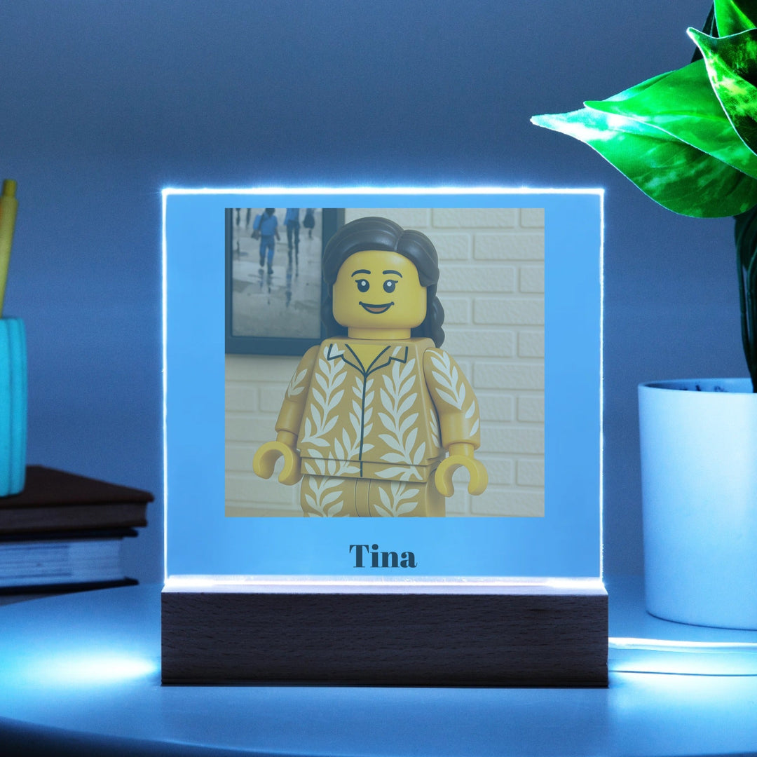 Custom LEGO-Inspired Name Acrylic Display