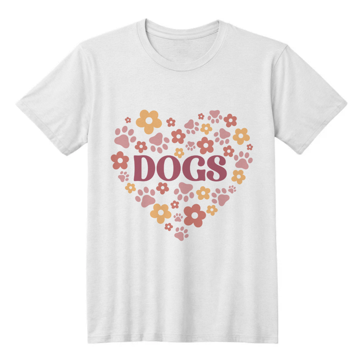 unisex dog print t-shirt