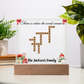 Family crossword art - Acrylic Square Plaque