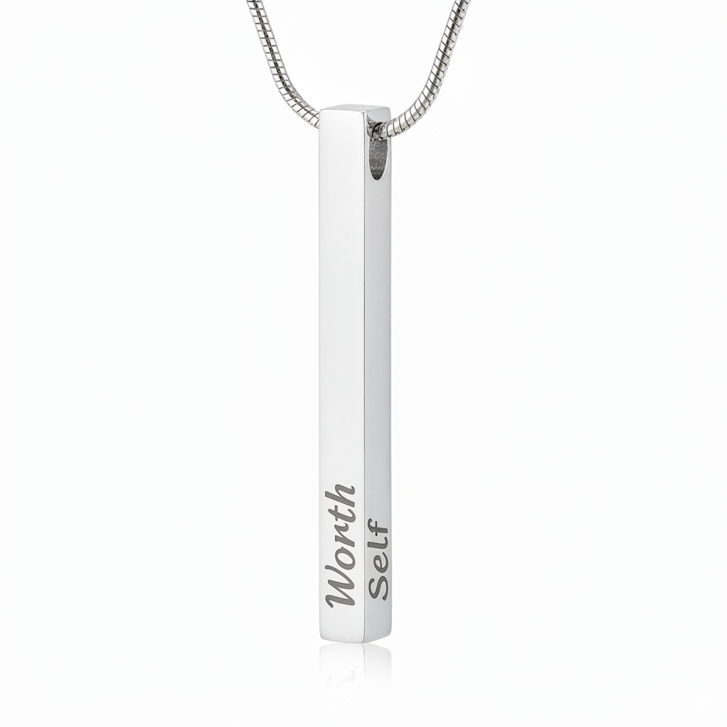 Engraved Bar Necklace – From Me to Me Gift