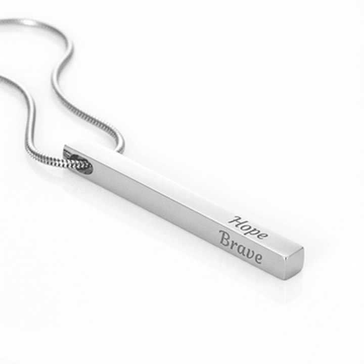 Engraved Bar Necklace – Gift of Encouragement