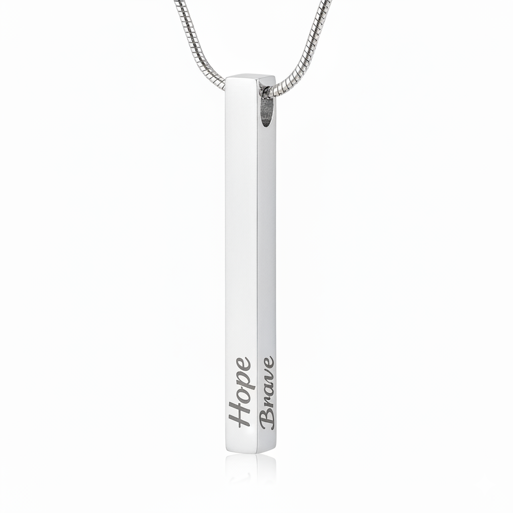 Engraved Bar Necklace – Gift of Encouragement