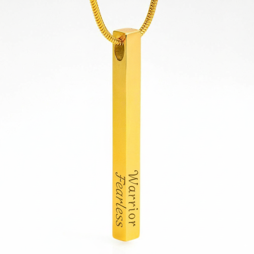 Engraved Bar Necklace – Empowerment Jewelry
