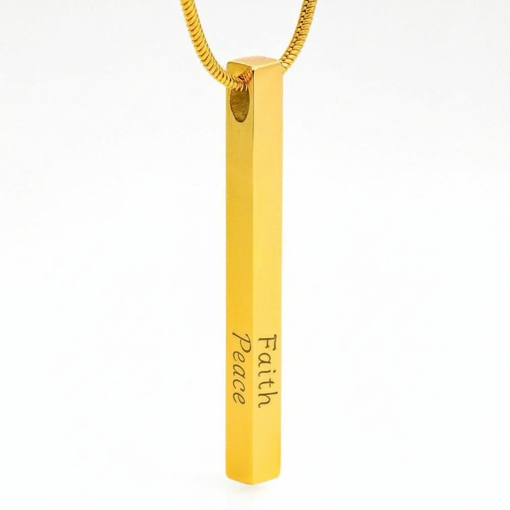 Engraved Bar Necklace – Minimalist but Meaningful