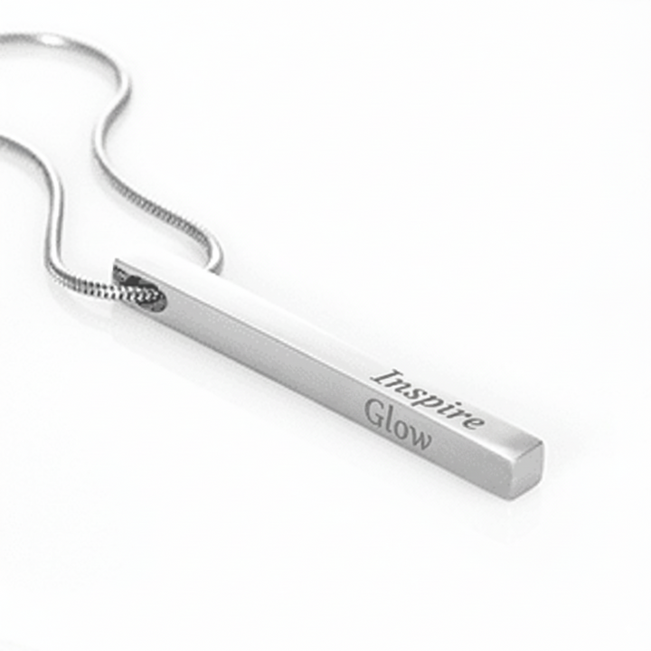 Engraved Bar Necklace – Motivational Jewelry Trend