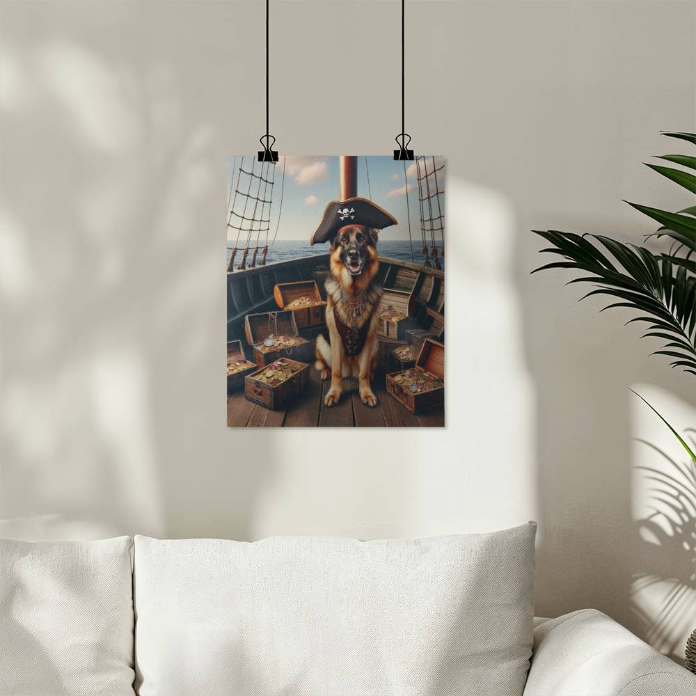 ai dog pirate poster