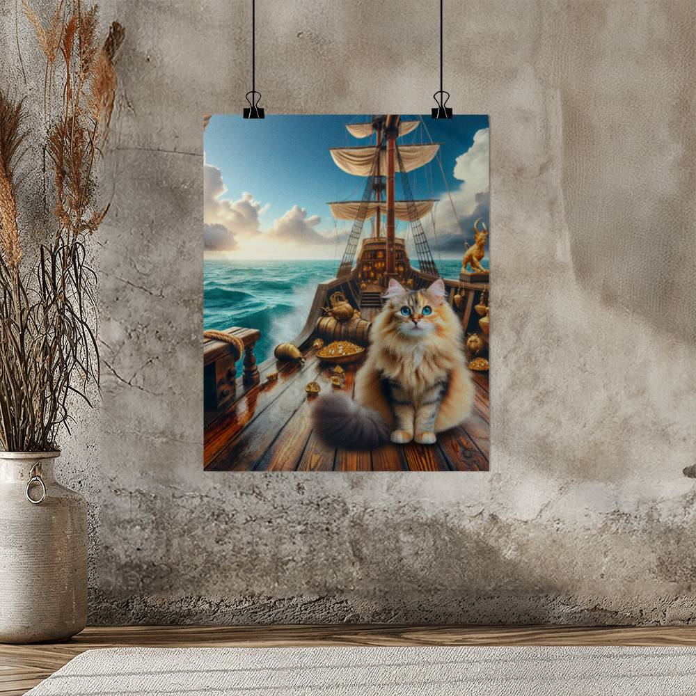 Pirate Paws: The Daring Feline Adventure High Gloss Poster