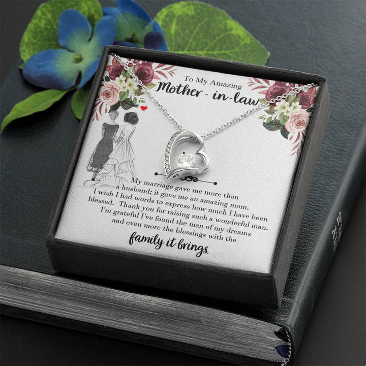 Heart Necklace Gift for Mother-in-Law