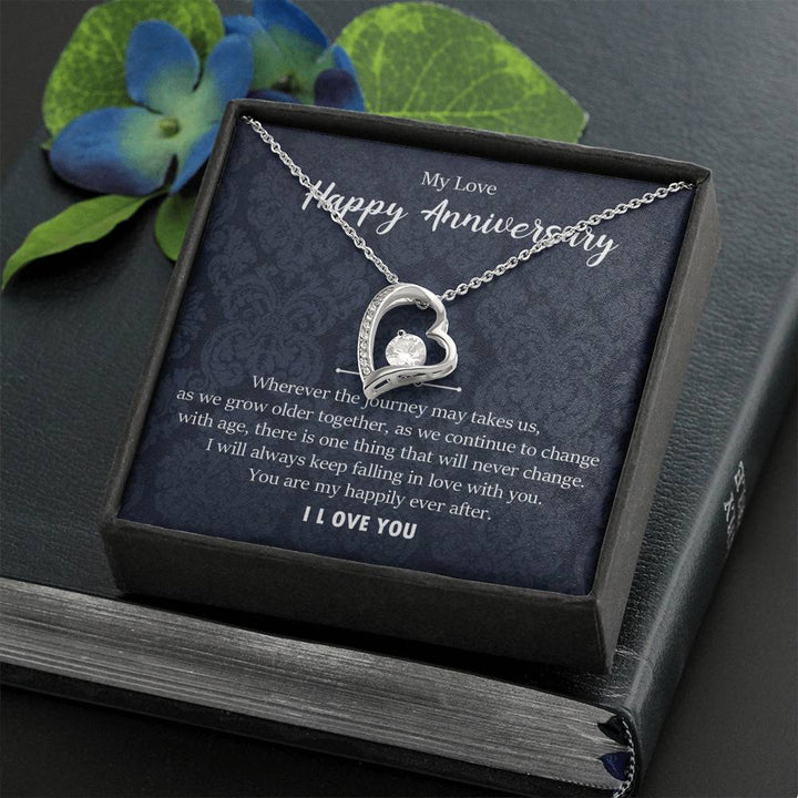 Anniversary Heart Necklace Gift for Love