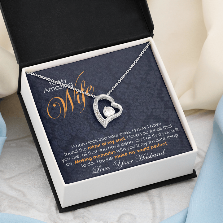 Heart Pendant Necklace for Amazing Wife
