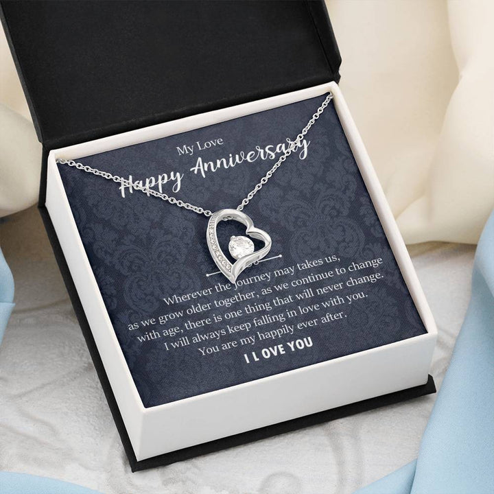 Anniversary Heart Necklace Gift for Love