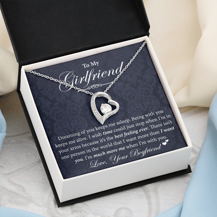Heart Necklace Gift for Girlfriend Love