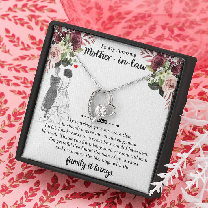 Heart Necklace Gift for Mother-in-Law
