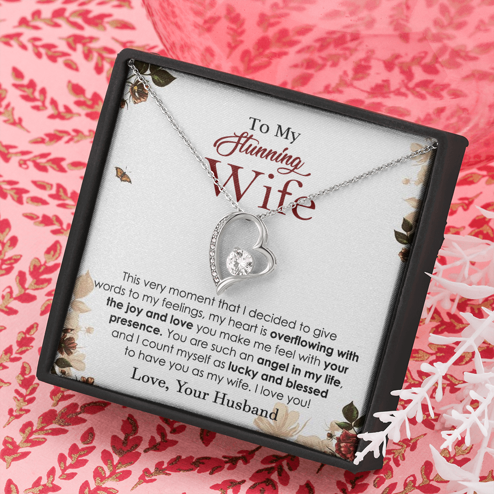 Heart Necklace Gift for Stunning Wife