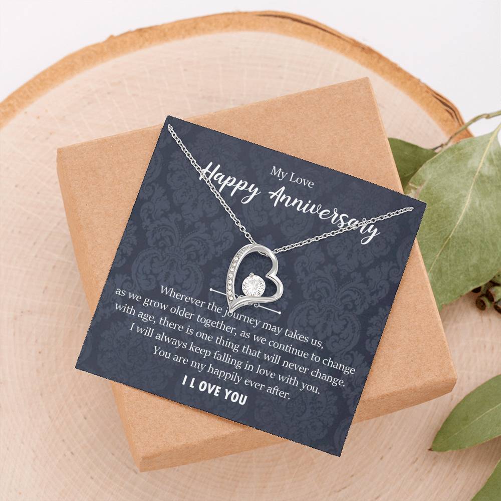 Anniversary Heart Necklace Gift for Love