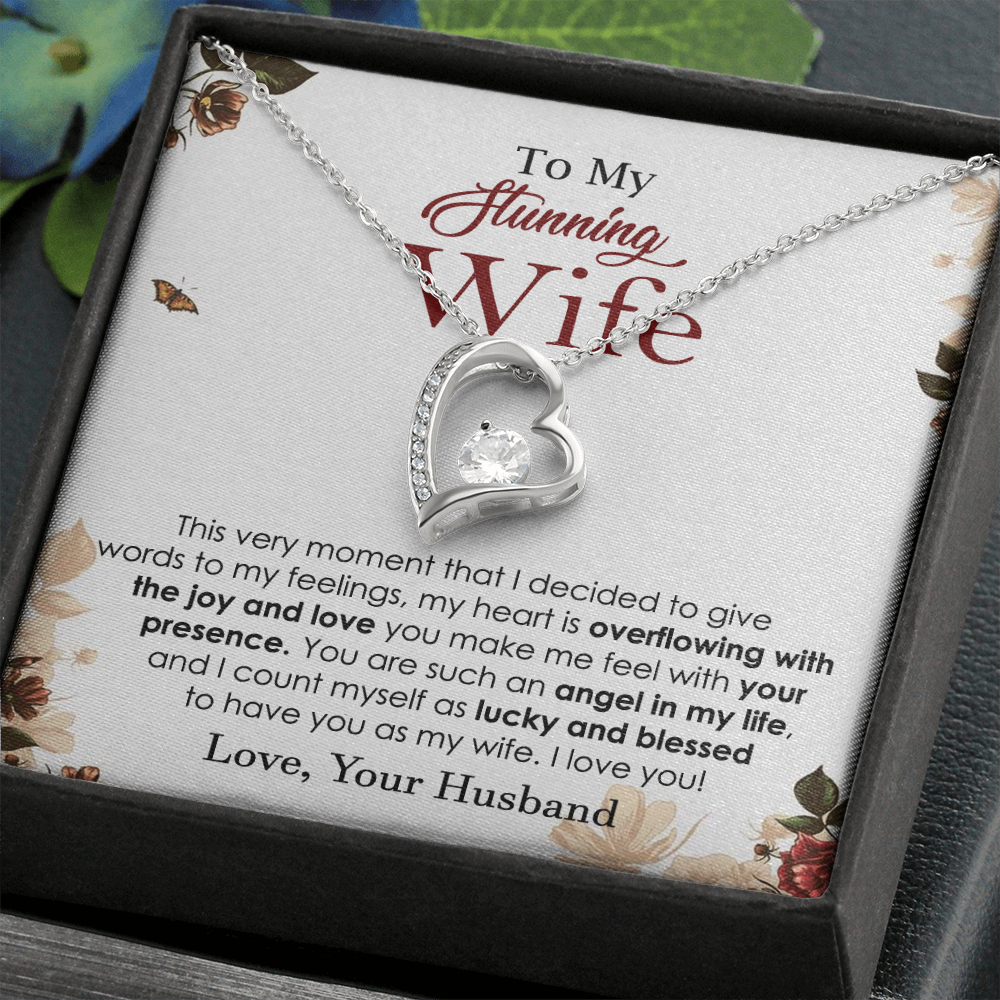 Heart Necklace Gift for Stunning Wife